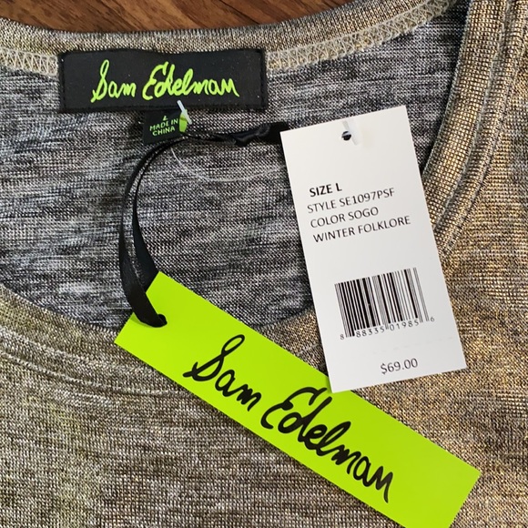 Sam Edelman Winter Folklore NWT Metallic Sz L - Picture 5 of 12